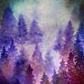 Misty Forest Watercolor