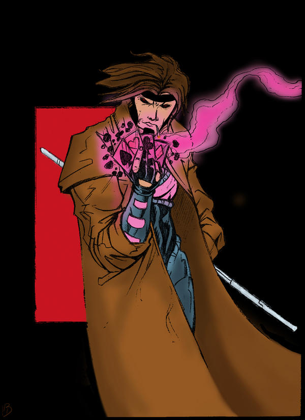 Gambit Colorblock Gambit Colored by statman71 on DeviantArt