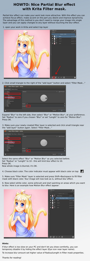HOWTO: Partial Blur Effect with Krita