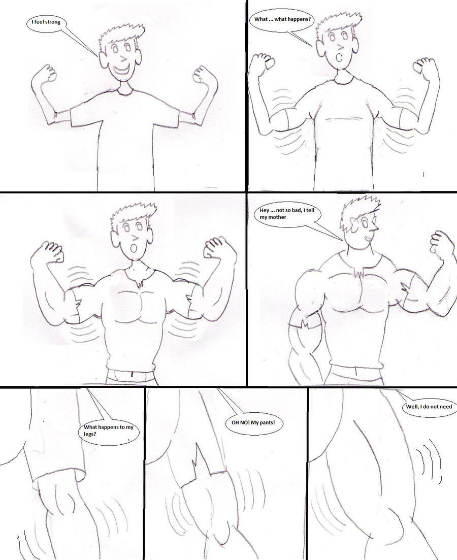 Comic2: muscle growth by ashpoke on DeviantArt