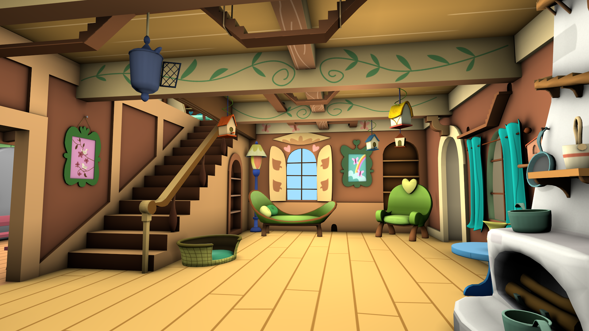 (OLD) Fluttershy's Cottage - Game Models (back)