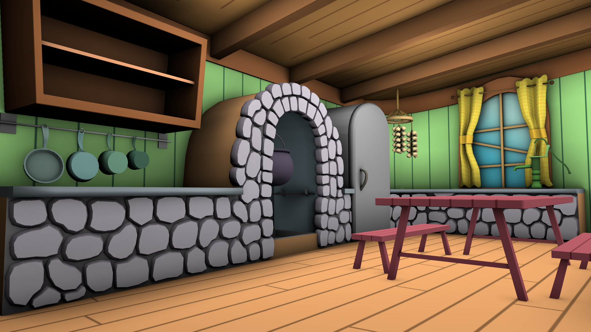 (OLD) Fluttershy's Cottage - Game Models (kitchen)