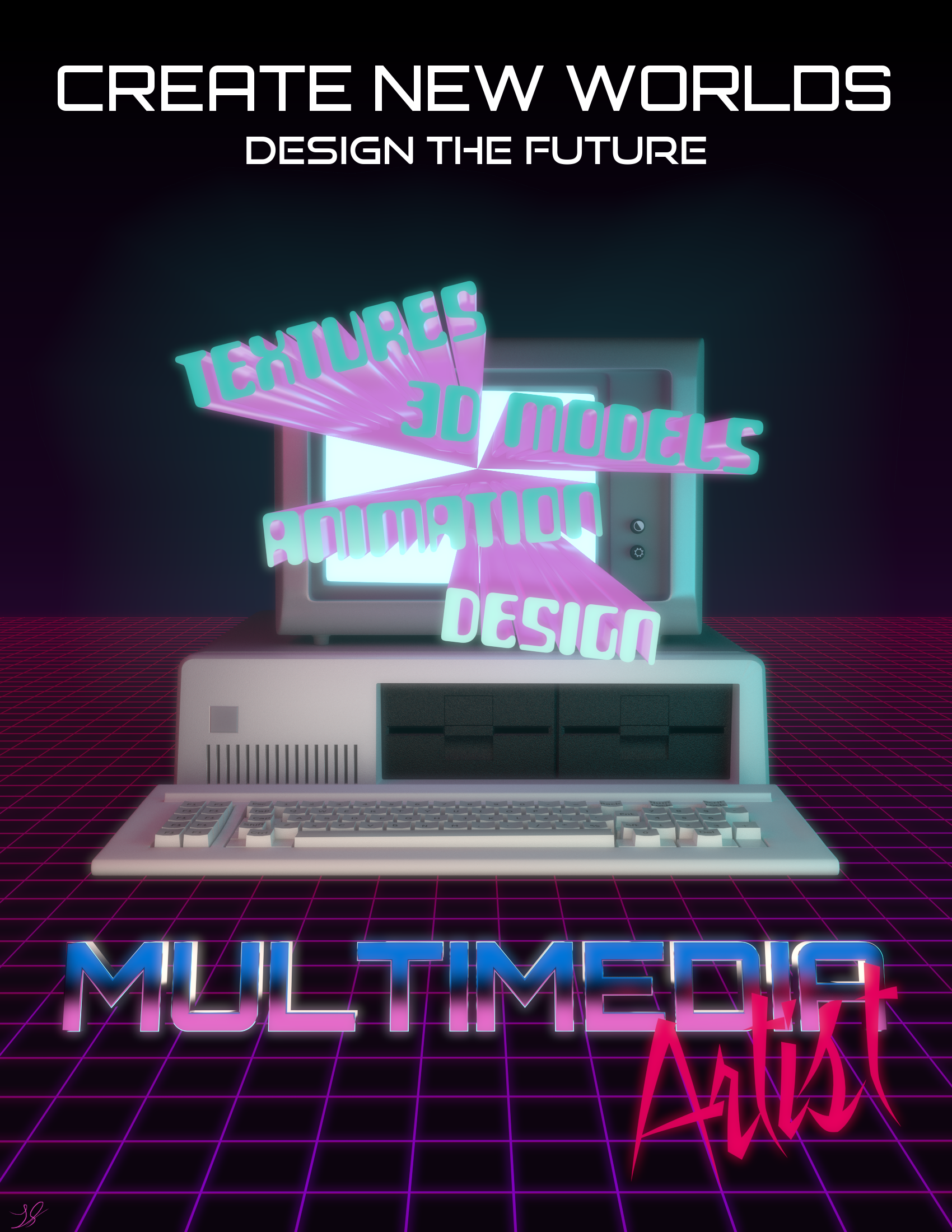 Multimedia Artists Poster (80s Inspired)