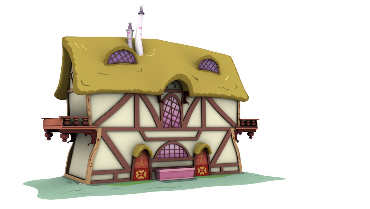 Ponyville Model - Wide_B Front (Game/Animation) by discopears