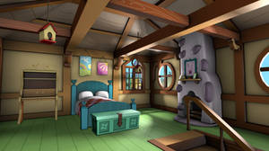 Fluttershy's Cottage - Bedroom by discopears