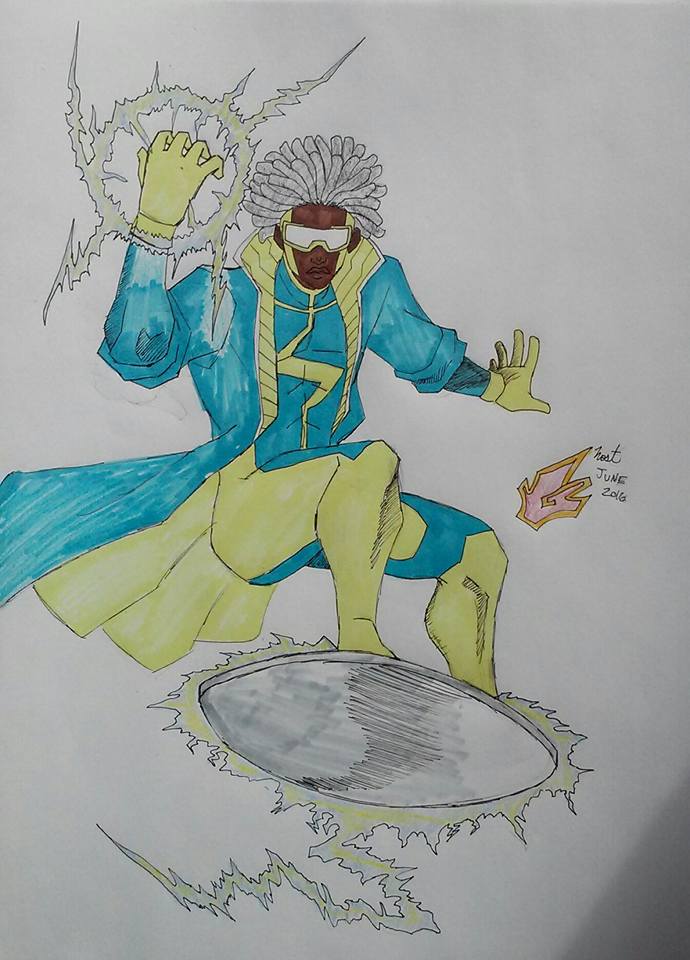 Static Shock color by GHoSTLYOMeGa on DeviantArt