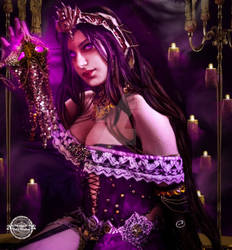 Liliana of the Veil cosplay - admist the candles