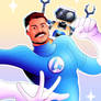 The Fantastic Four - Mr Fantastic and H.E.R.B.I.E