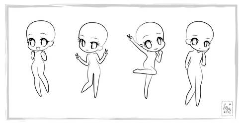 Chibi Body Base Group Of 5 - Ellas Wallpaper