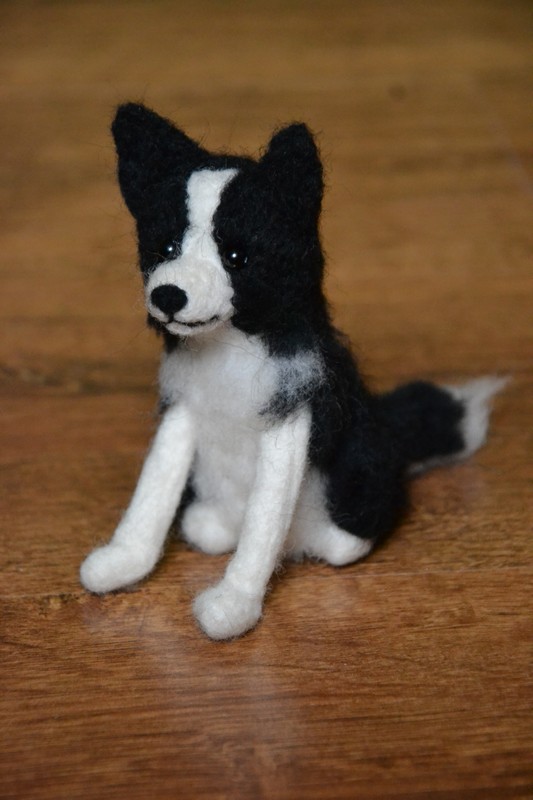 Needle felted Border collie Abby