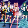 Sailor Chibi Moon + Outer Senshi X-Girl Style