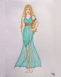 Dress inspired by Aphrodite Anadyomene