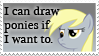 I Can Draw Ponies - Stamp by Sonic-chaos