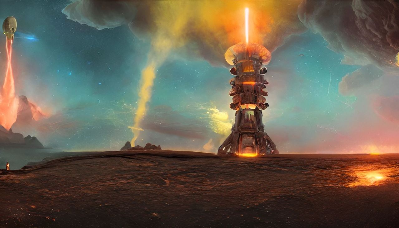Alien Starbase Alien Planets : Alien base #3 by AI-Postcards on DeviantArt