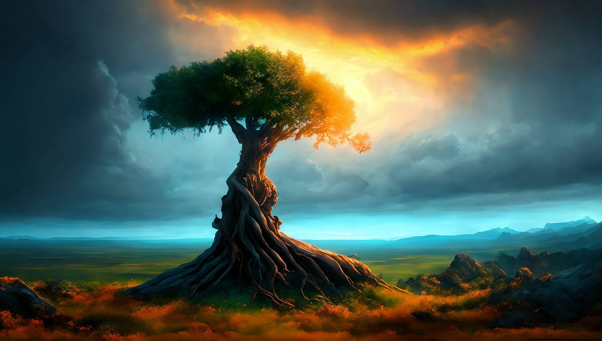 Wizard Exploding Tree The wizard's tree by AI-Postcards on DeviantArt