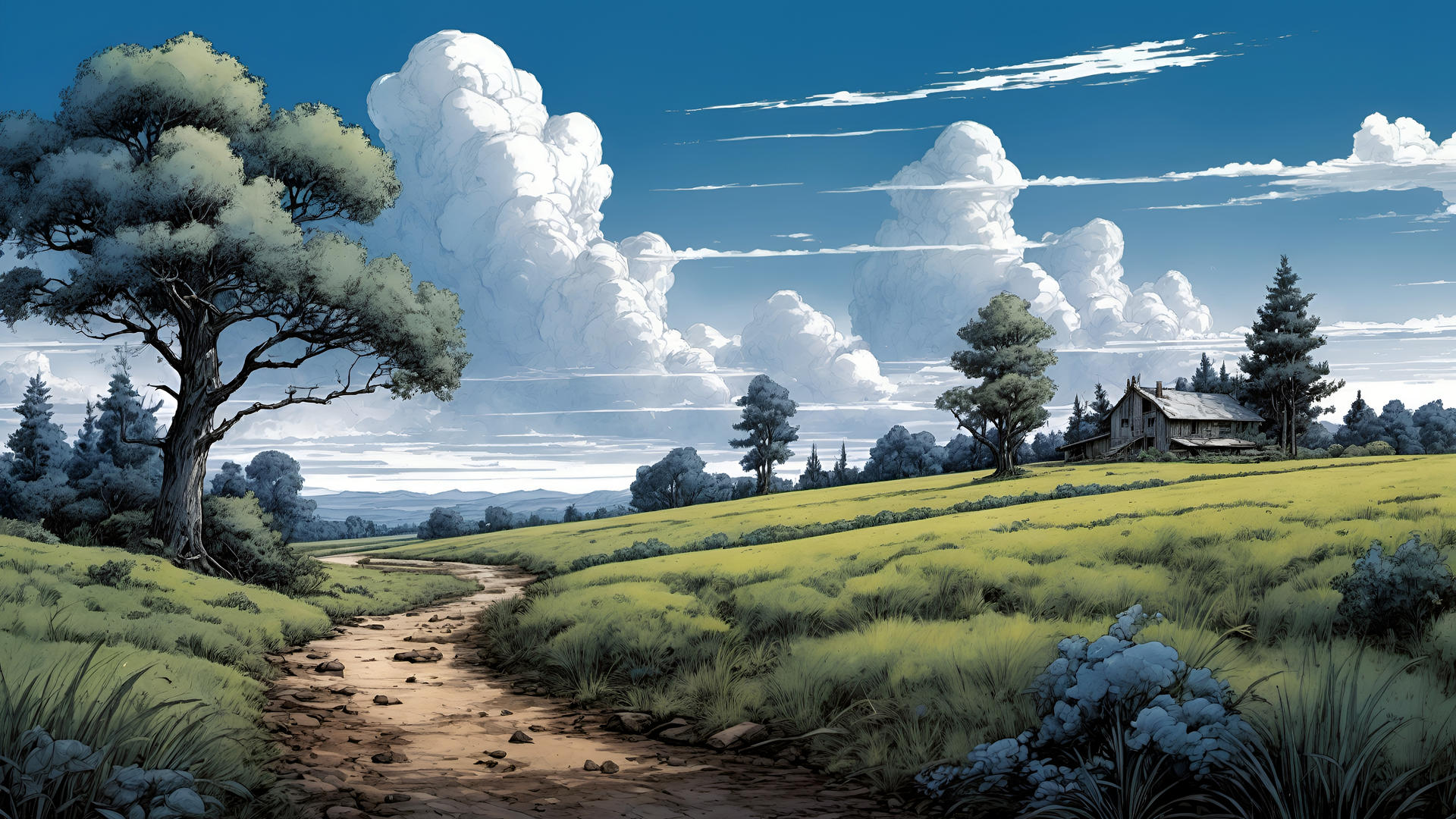 Dusty Path Abstract Dusty Path by AI-Postcards on DeviantArt