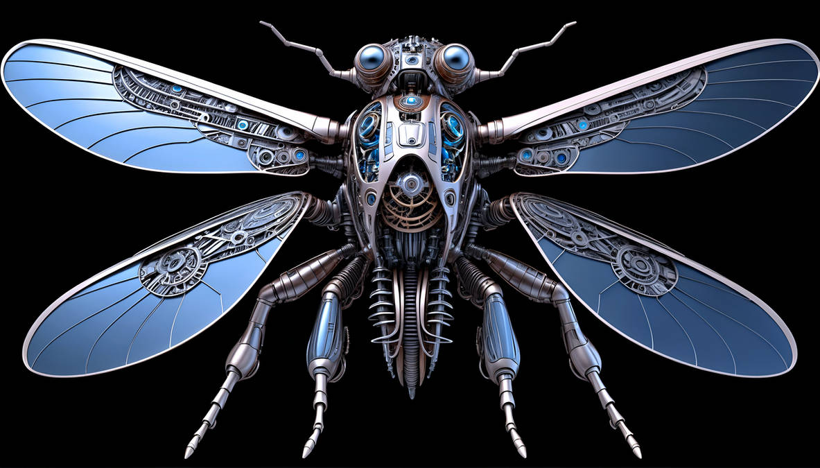 Science Machine Fly Mechanical Fly #01 by AI-Postcards on DeviantArt