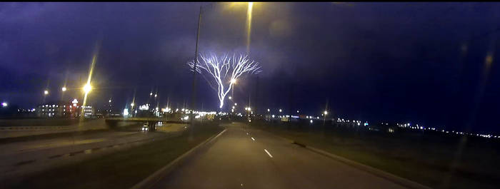 Oklahoma City - Comm tower lightning strike - 4