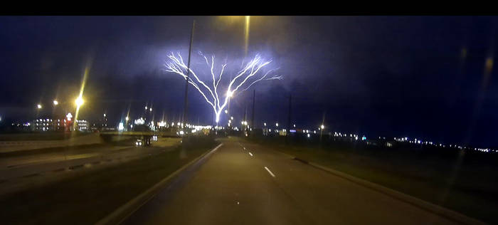 Oklahoma City - Comm tower lightning strike - 7