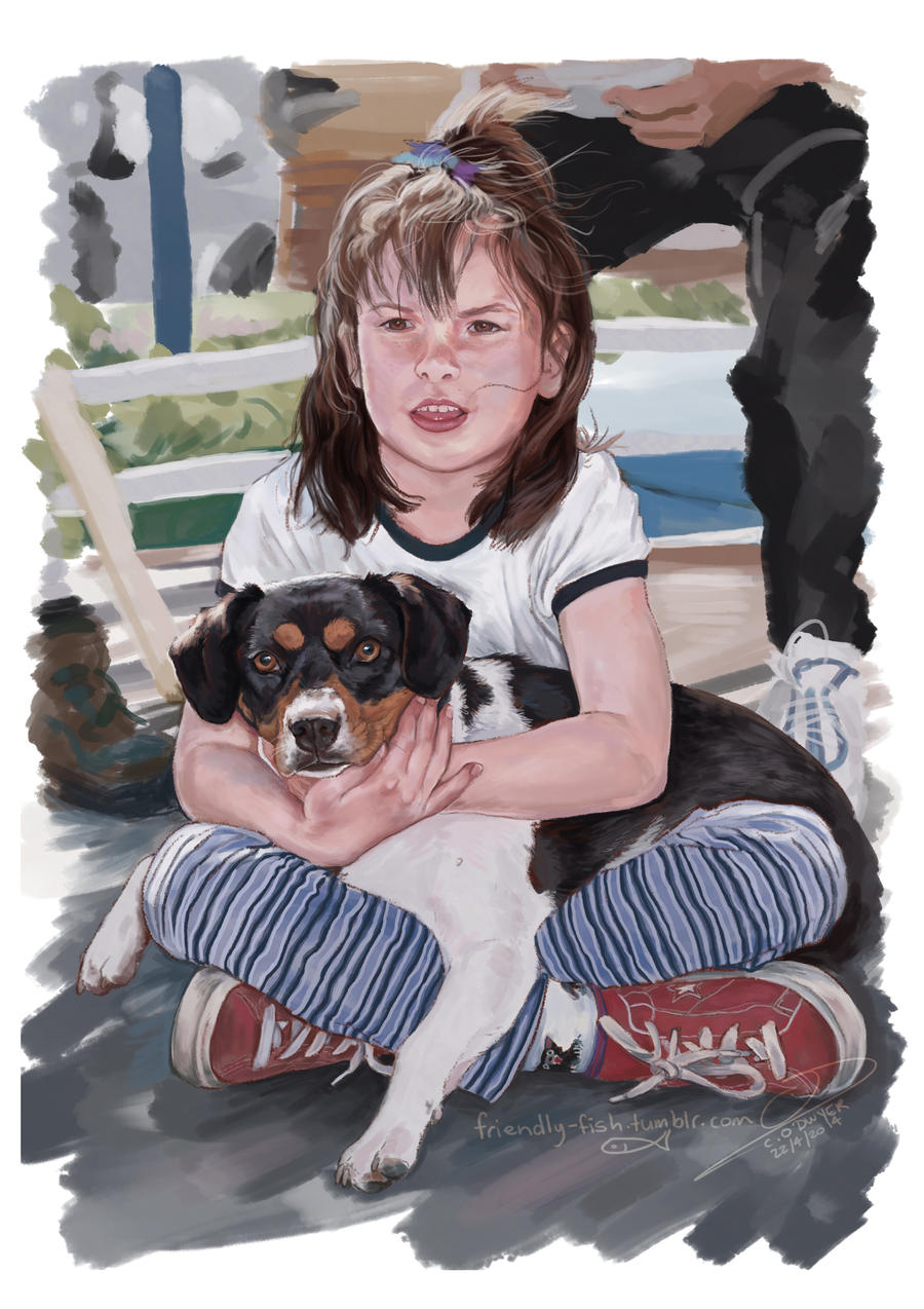 Girl and Dog