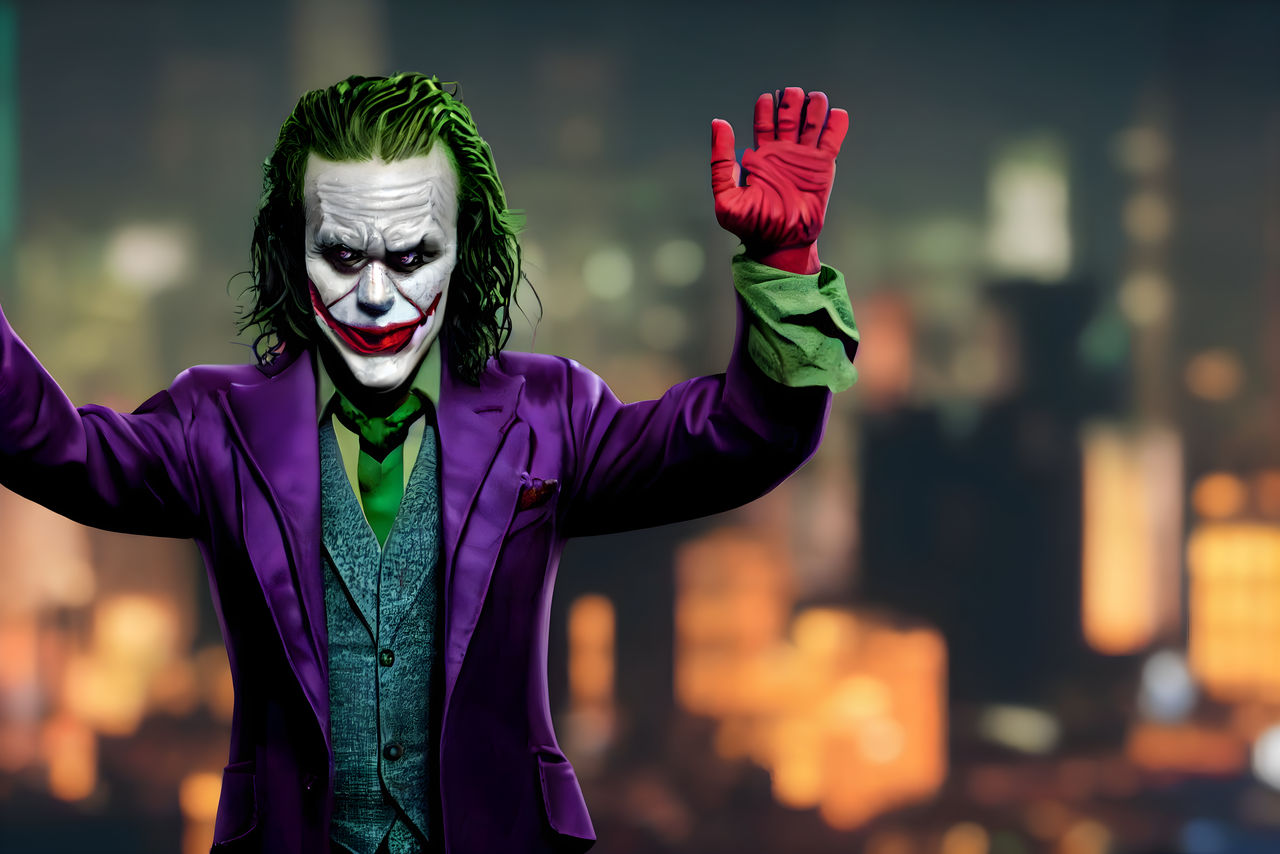8k Heath Ledger as The Joker Hands Up by Mj8kOfficial on DeviantArt