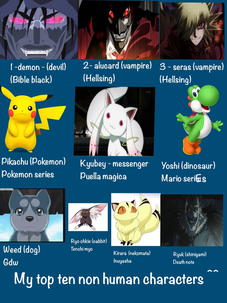 My Top Ten Non Human Characters By Alucardserasfangirl On DeviantArt my-top-ten-non-human-characters-by-alucardserasfangirl-on-deviantart