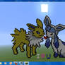 Minecraft- GlaceonxJolteon Pixel Art