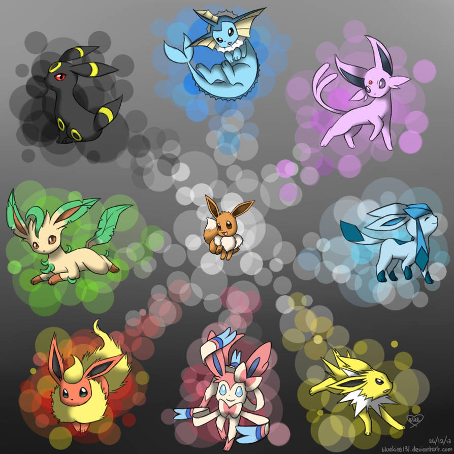 The Eeveelutions by BluuKiss on DeviantArt
