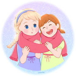 Young Elsa And Anna