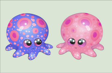 2 Cute Little Octopus