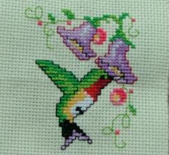 Cross Stitch Hummingbird