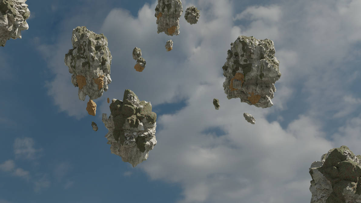 Flouating Rocks by wolfdragonblade64 on DeviantArt