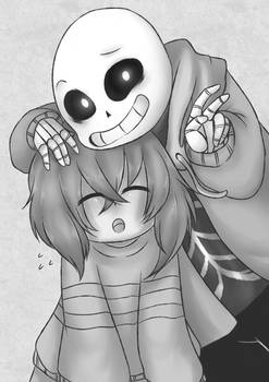 - undertale - Frisk and Sans