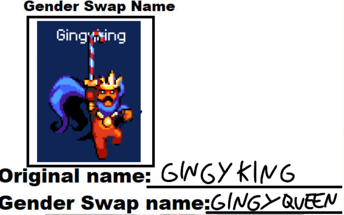 Gender swap name - gingyking by Alexdraws2k7 on DeviantArt