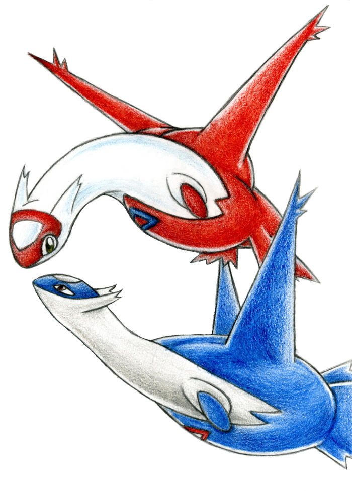 Latias and Latios - WIP by Jackie-Blaire on DeviantArt