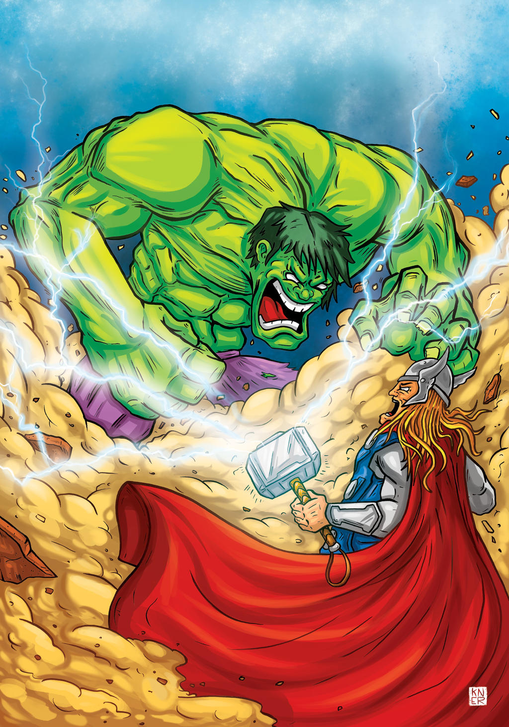 Hulk Vs Thor By Sevastianos Ntzokas On DeviantArt hulk-vs-thor-by-sevastianos-ntzokas-on-deviantart
