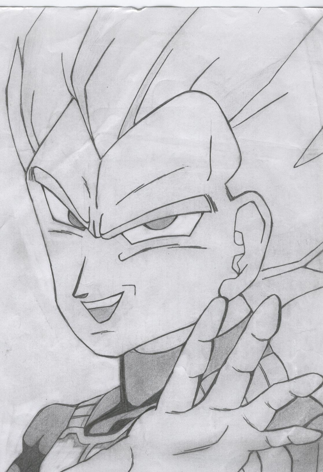 Drawing of Vegeta - 02