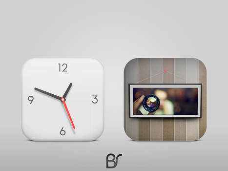 clock and gallery icons