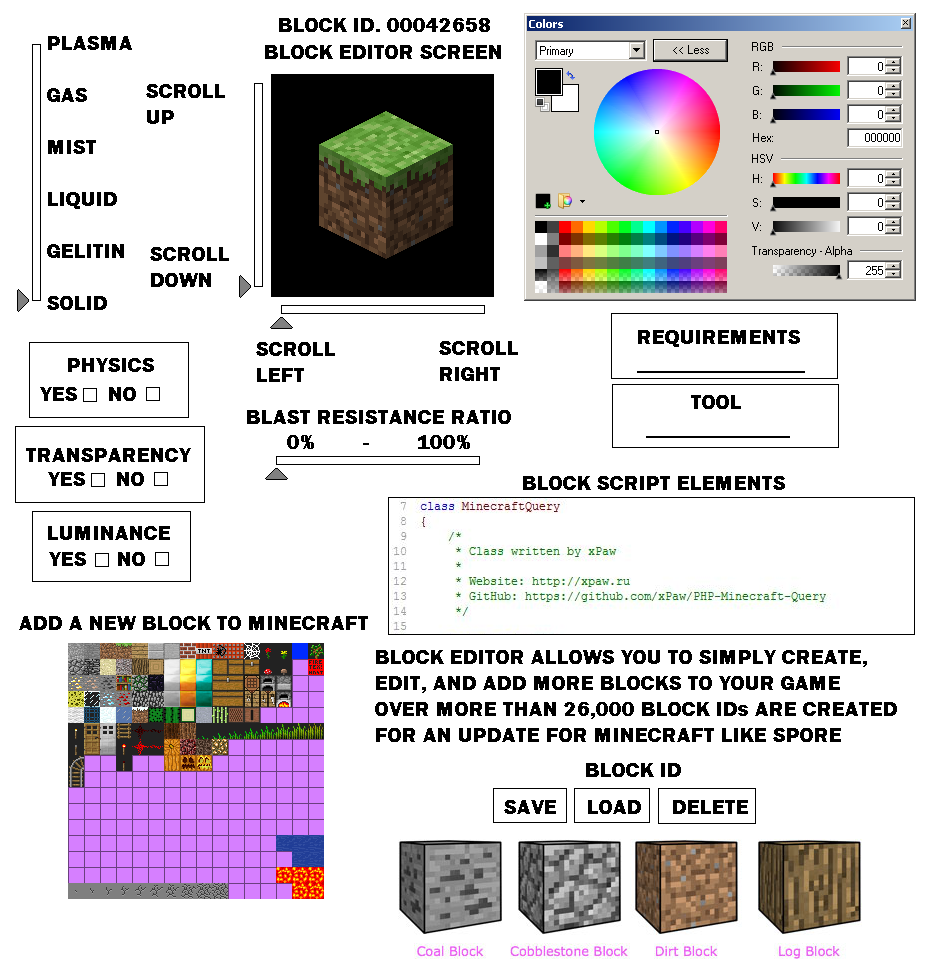 Minecraft Block Creator Editor Program by Coltek on DeviantArt