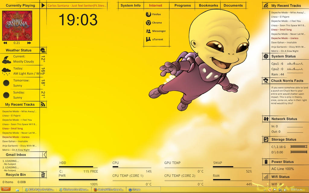 Alien Tasktop Alien desktop by 08156500 on DeviantArt