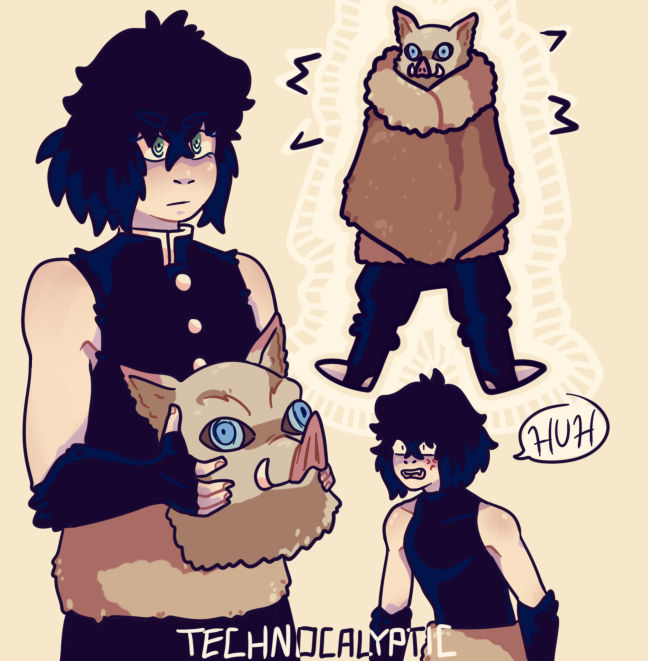 minor inosuke redesign by technocalyptic on DeviantArt