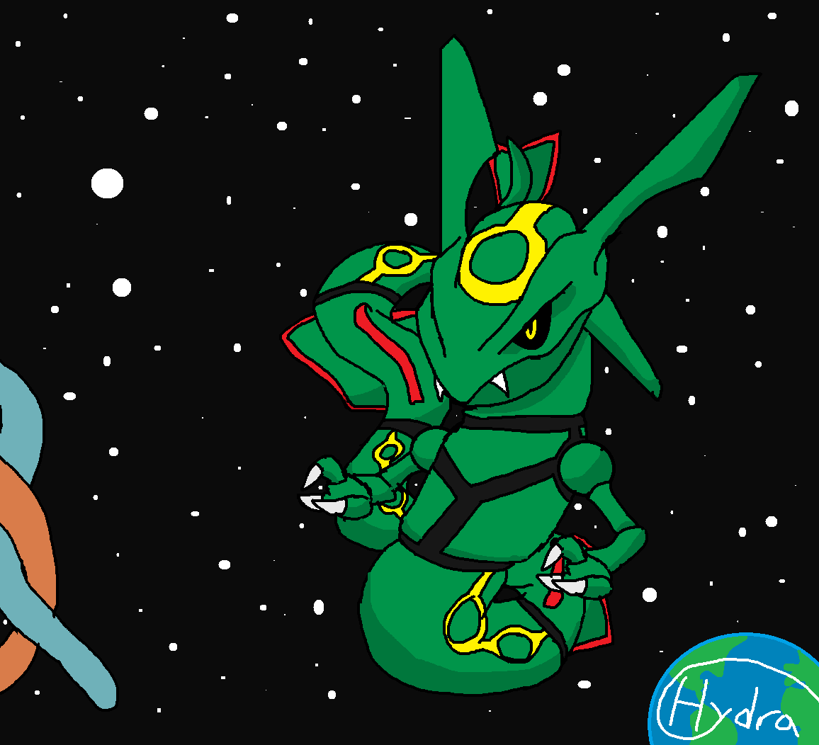 Shiny Mega Rayquaza by Tanukky on DeviantArt