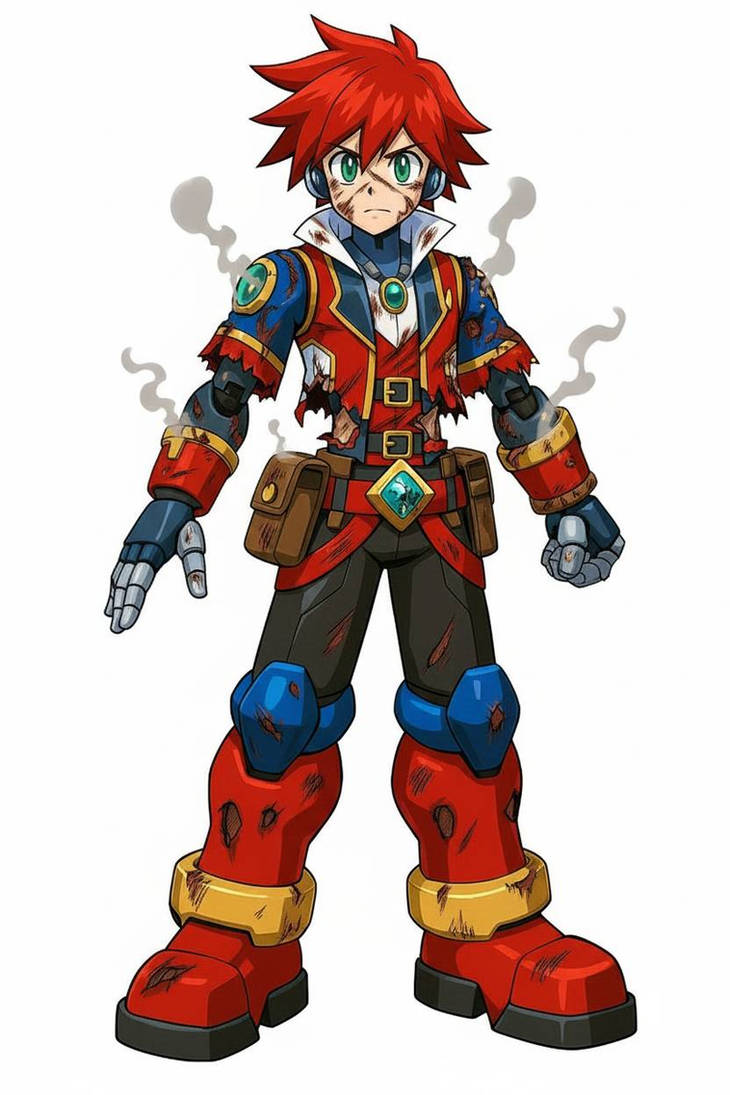 Reploid Protagonist (Full Damage) by AkmalnovaGX on DeviantArt