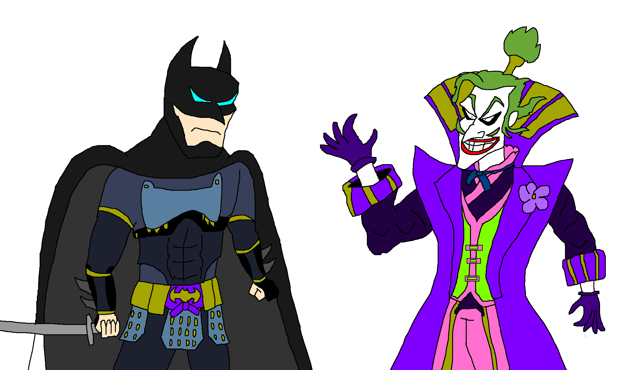 Batman Ninja Batman and Joker by Scurvypiratehog on DeviantArt