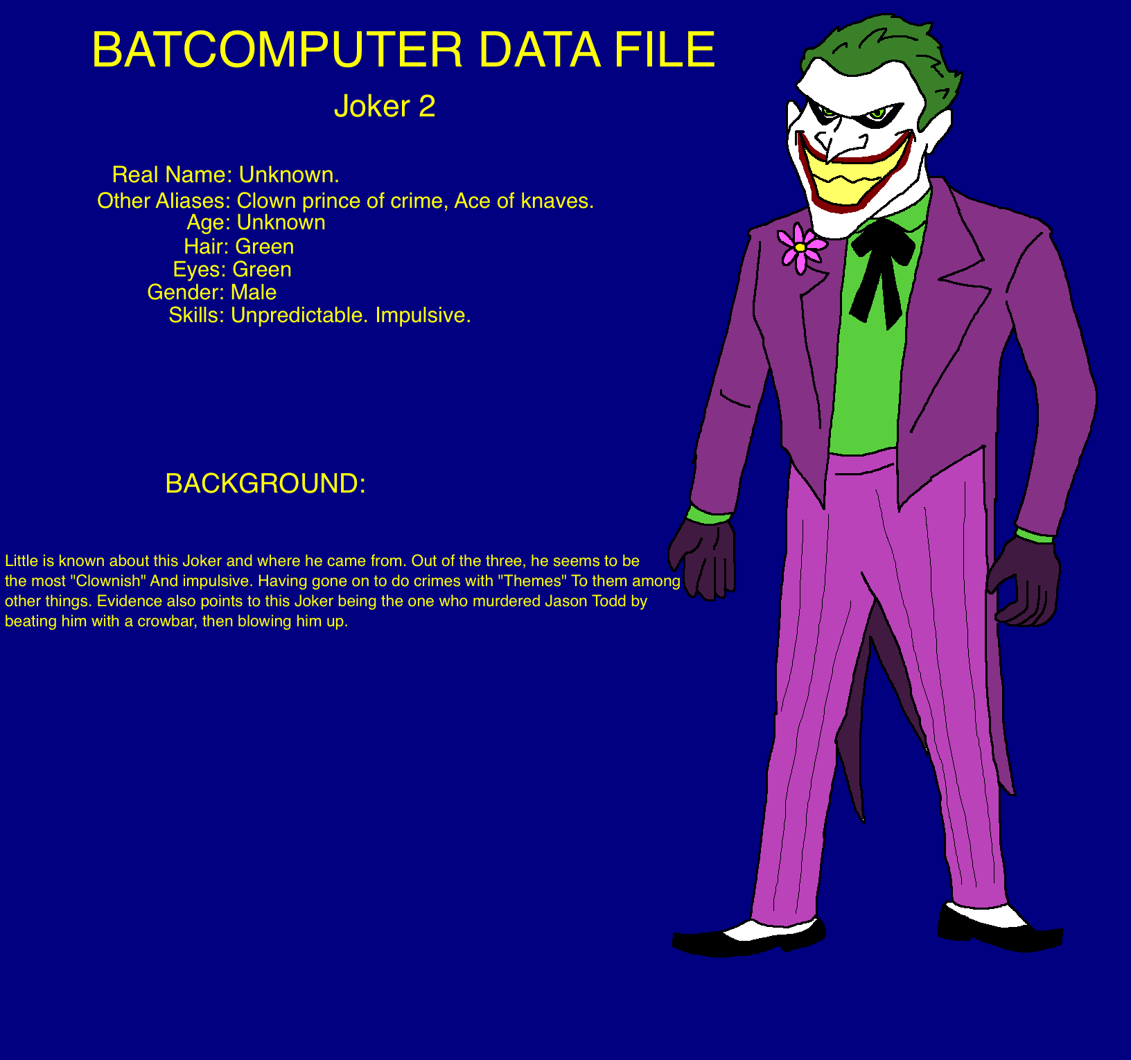 Batcomputer Deviantart Batcomputer Data File Joker 2 by Scurvypiratehog on DeviantArt