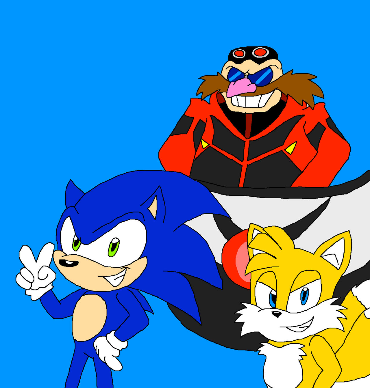 Sonic the Hedgehog Poster #15 Sonic and Tails vs Dr. Robotnik Frontiers Movie  3