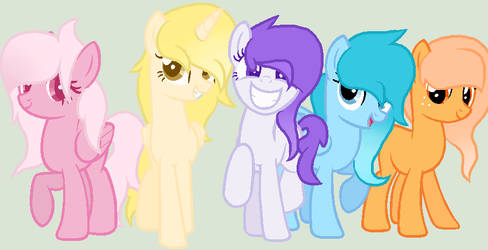 Mlp Adoptables Pony : Rainbow Ponies