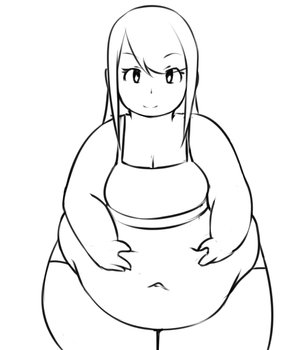 Animated Plump Girl ~ Belly Fondling