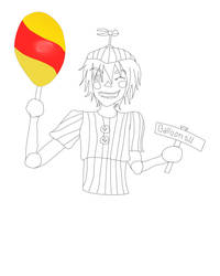 FNAF2- Balloon Boy Sketch 1