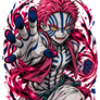 Akaza Demon Slayer Battle Art DESIGN PNG READY TO PRINT/USE